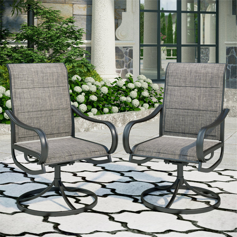 Wayfair patio swivel chairs discount